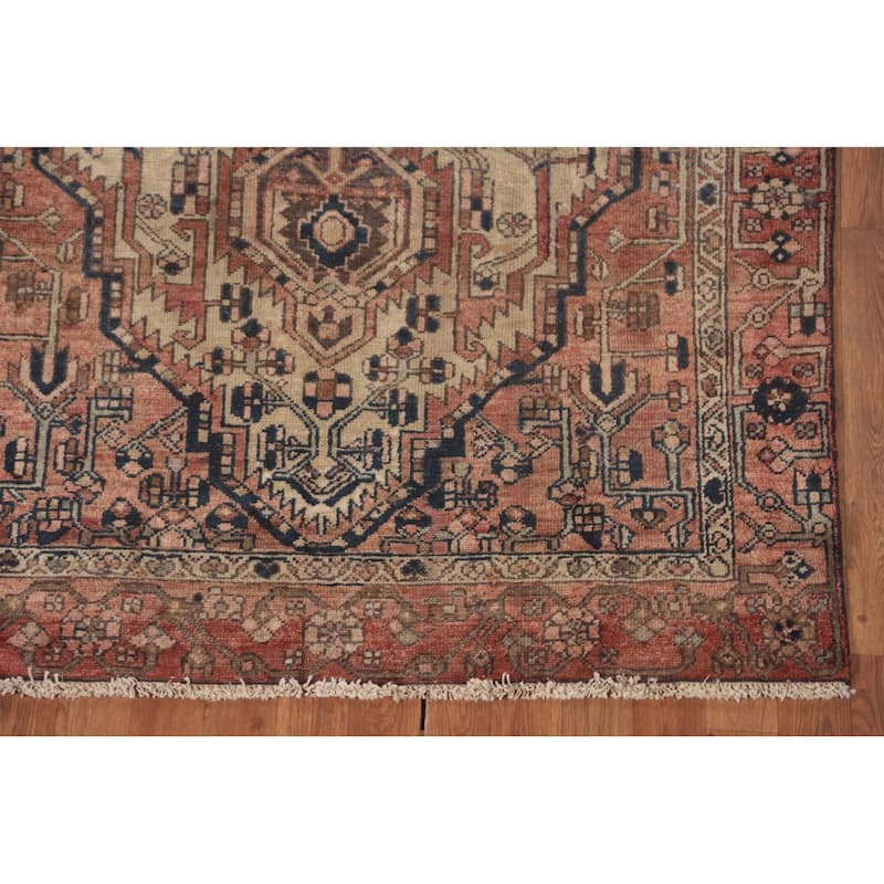 Geometric Bakhtiari Persian Antique Area Rug Wool Carpet - 4'1"x 6'6"