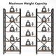 Large Triple Wide 5-Shelf Etagere Bookcase
