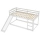preview thumbnail 35 of 40, Modern Bed Frame Twin over Twin with Ladder Fundamental Low Floor Bunk Bed for Kids Solid Pinewood Bunkbeds, Non-toxic Finishes