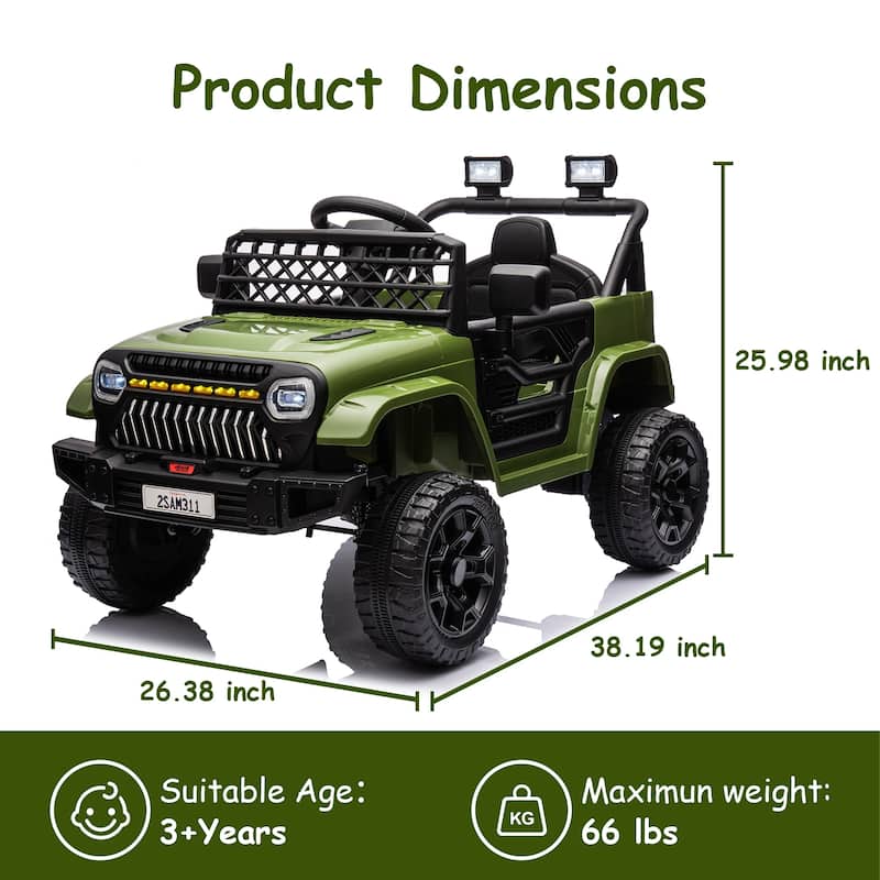 12V Kids Ride On Truck Electric Vehicle Battery Powered Car Toddles Ride On Toy
