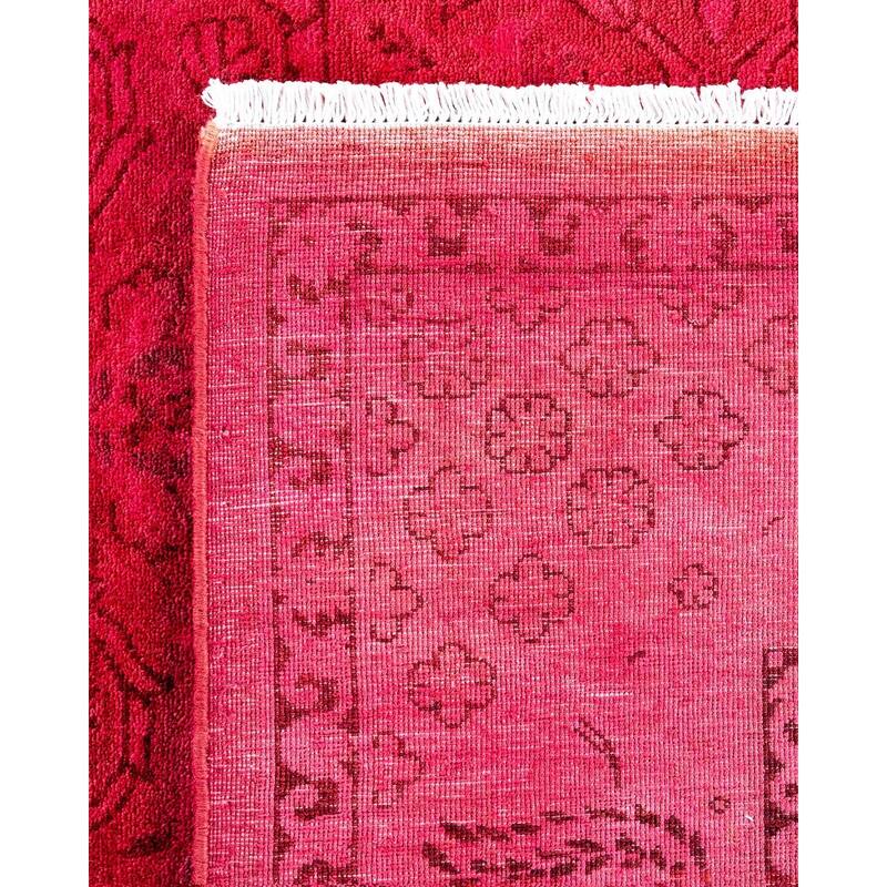 Overdyed, One-of-a-Kind Hand-Knotted Area Rug - Pink - 6' 2" x 9' 2"
