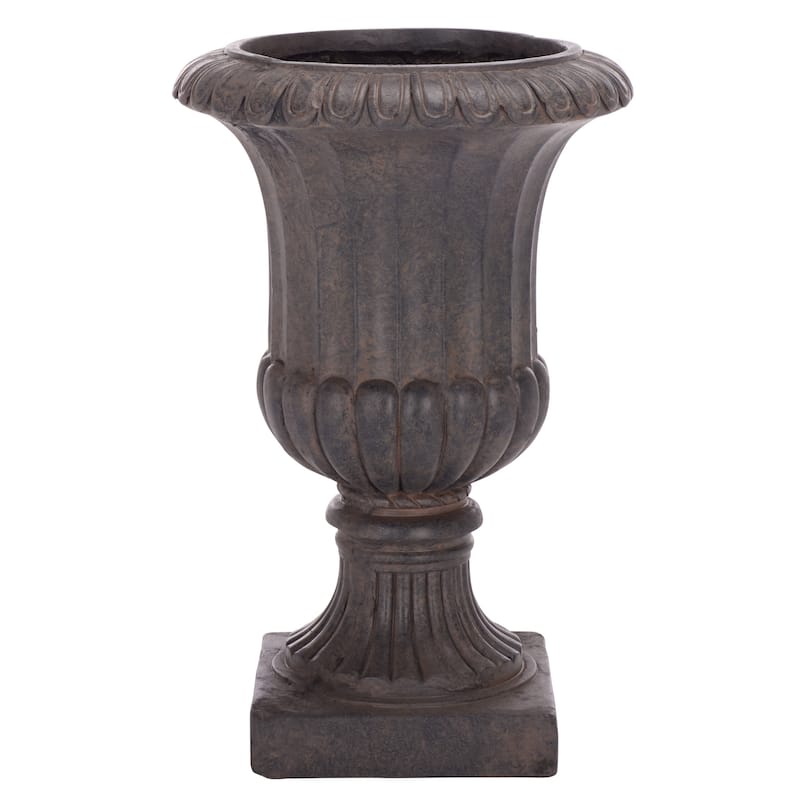 SAFAVIEH Outdoor Living Durham Planter Pot - 11"W x 11"D x 16"H - Brown