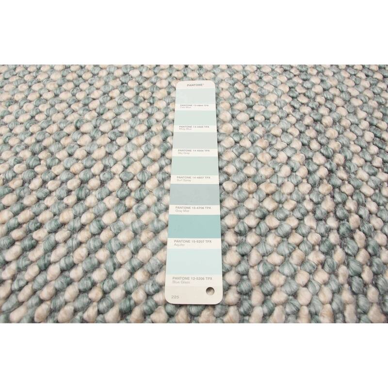 ECARPETGALLERY Braid weave Sienna Turquoise Wool Rug - 5'0 x 8'0