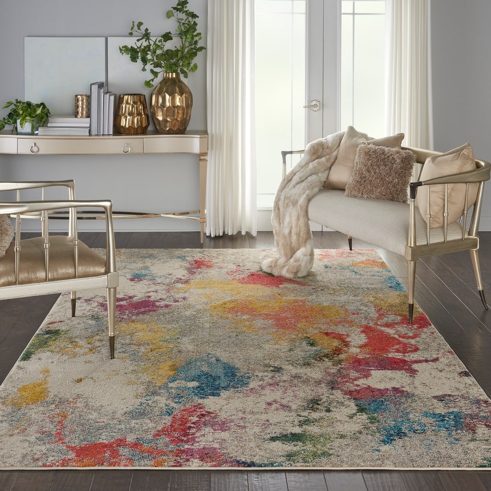 Nourison Celestial Modern Abstract Multicolor Area Rug