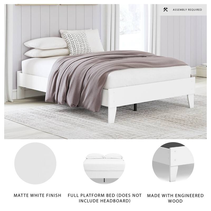 Signature Design by Ashley Hallityn White Full Platform Bed