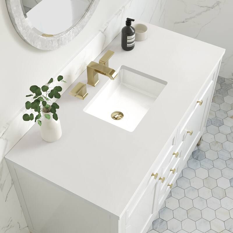 James Martin Vanities Chicago 48" Single Vanity, Glossy White