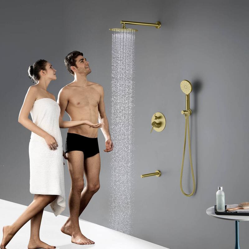 Circular Pressure Balanced 3-Function Shower System with Rough-In Valve