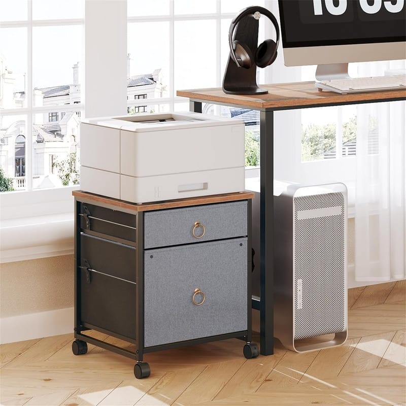 File Cabinet 2-Drawer Filing Cabinet - 15.7"D x 15.7"W x 19.6"H
