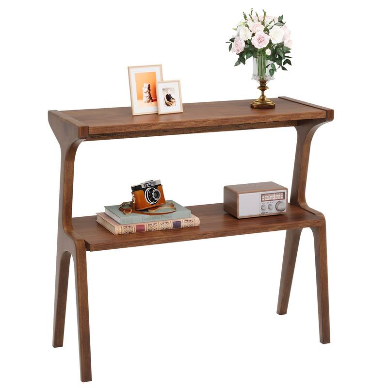 Modern SideTable with Storage Shelf, Sofa End Table with Solid Wood Legs, Bedside Table, Nightstand for Bedroom, Living Room