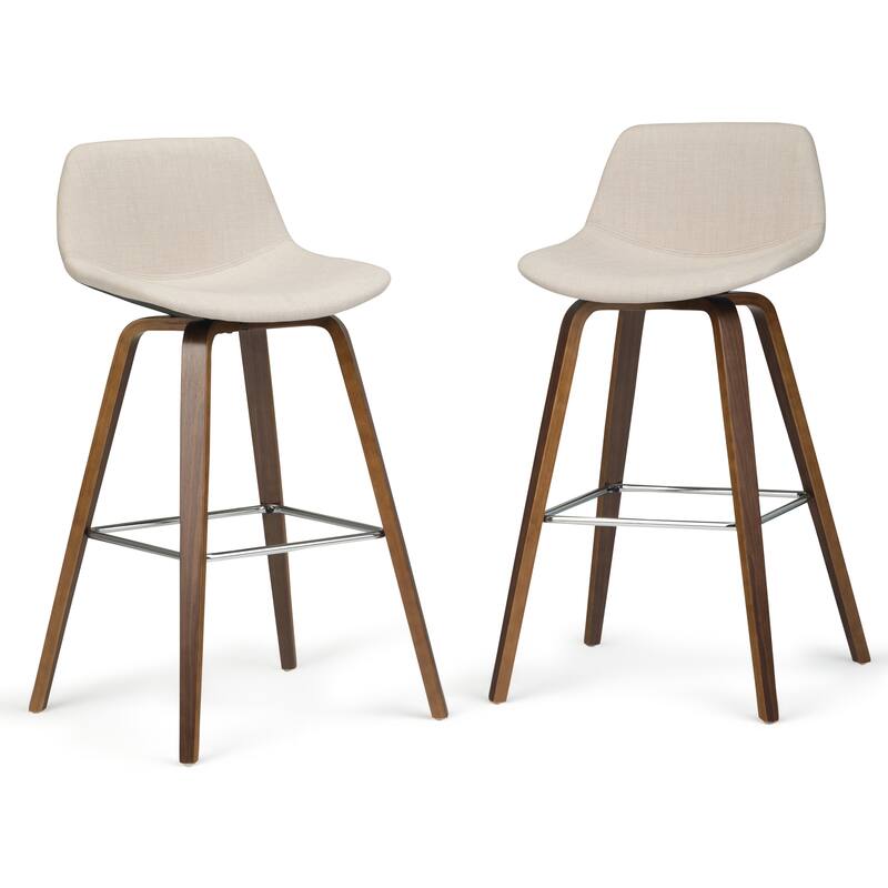 WYNDENHALL Cacey Mid Century Modern Bentwood Counter Height Stool (Set of 2) - 20.7'' x 21.1'' x 36.6