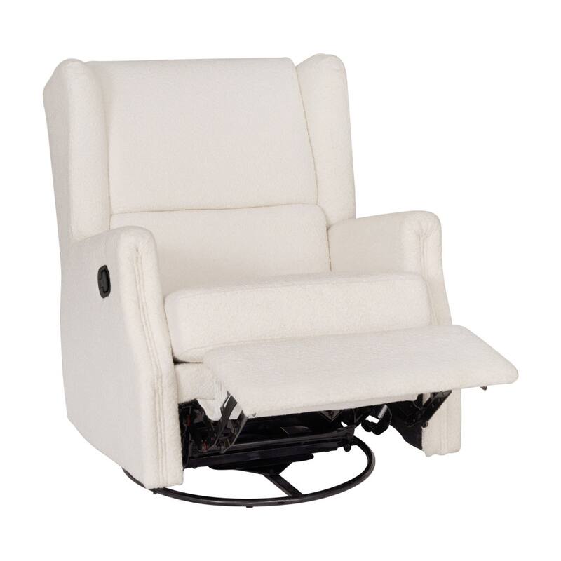 Wingback Manual Rocking Glider Recliner Chair with 360 Swivel