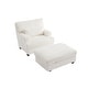 preview thumbnail 13 of 37, Oversized Chaise Longue Accent Chair with Ottoman