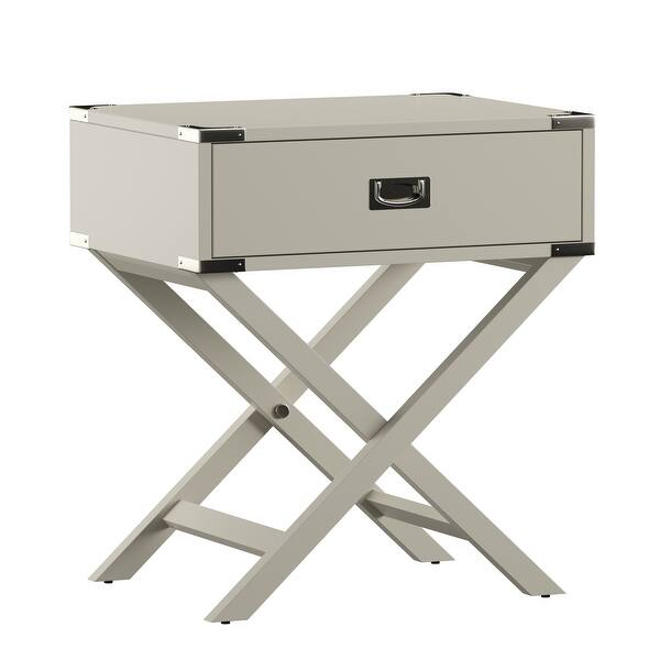 slide 2 of 14, Kenton II X Base Wood Accent Campaign Table iNSPIRE Q Modern Silver Birch