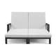 preview thumbnail 3 of 62, Benton Modern Aluminum Lounge Outdoor Double Chaise with Cushion - N/A