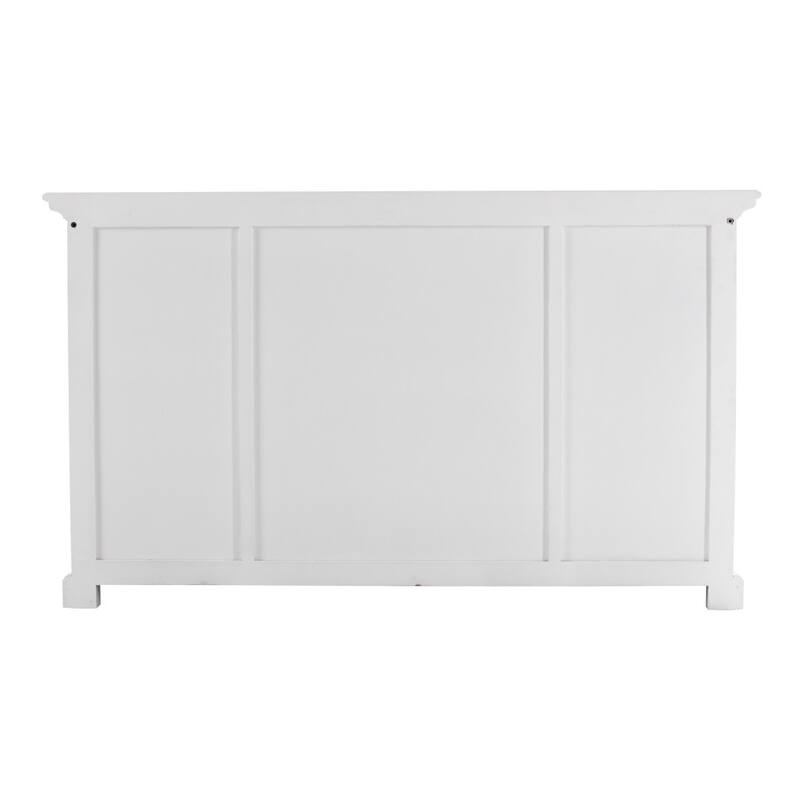 HomeRoots Large Modern Farmhouse White Cabinet - 57.09' X '33.46' X '19.69