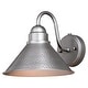 preview thumbnail 7 of 6, VAXCEL Outland 1-Light Brushed Pewter Dusk to Dawn Sensor Farmhouse Outdoor Wall Sconce, Gooseneck Metal Shade, Dark Sky