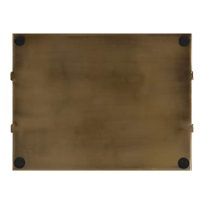 Kate and Laurel Myo Metal Rectangle Tray