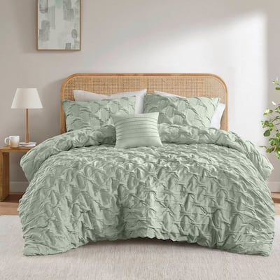 Chelsea Square Bailey Diamond Pucker Woven Comforter Set