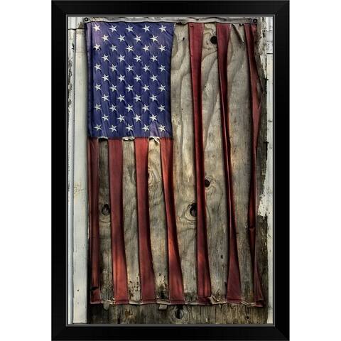"American flag pattern" Black Framed Print