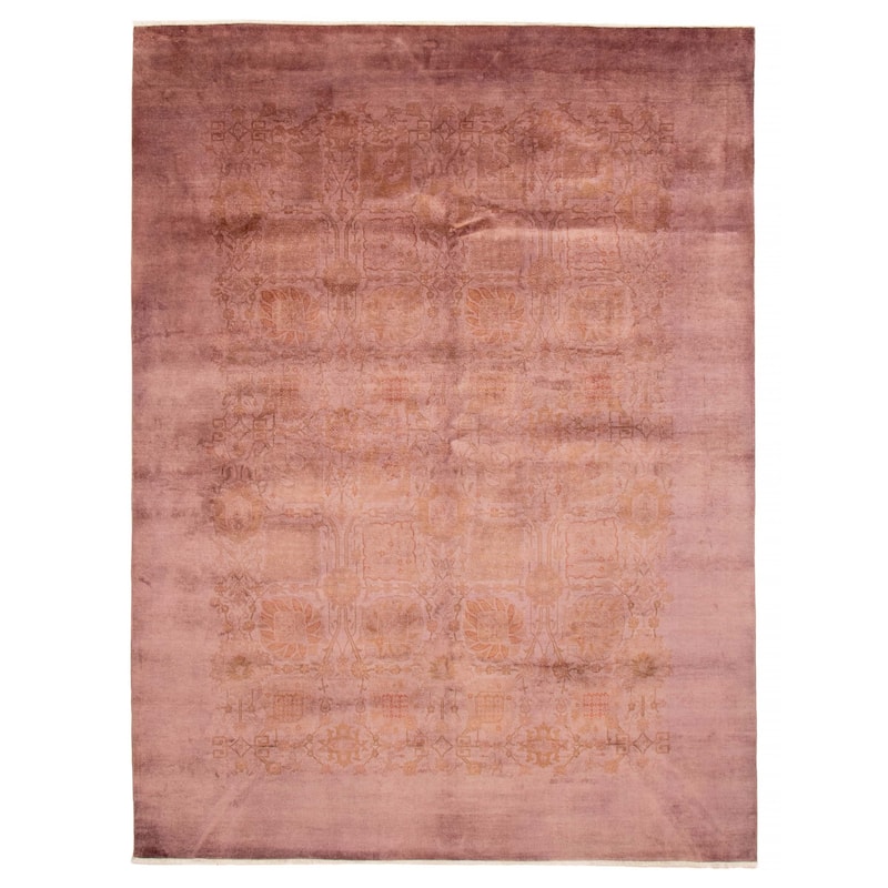 ECARPETGALLERY Hand-knotted Vibrance Violet Wool Rug - 8'10 x 11'6 - Violet - 8'10 x 11'6