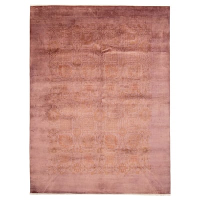 ECARPETGALLERY Hand-knotted Vibrance Violet Wool Rug - 8'10 x 11'6