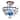Vayne Blue/White 2-Light Stained Glass Bowl Shade Tiffany-Style Semi-Flush Mount