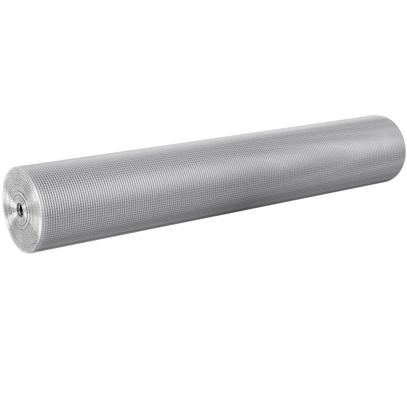 Hardware Cloth, Hot Dipped Galvanized Wire Mesh Roll, Chicken Wire Fencing, Wire Mesh for Rabbit Cages, Garden - Silver - 1/4 inch 48in x 100 ft 23 Gauge