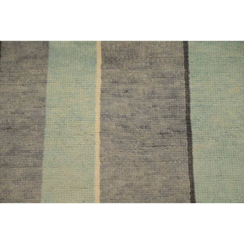 Hand Knotted Oriental 100% Wool Carpet Modern Geometric Multi-Colored Gabbeh Area Rug - 8' 10'' X 6' 0''
