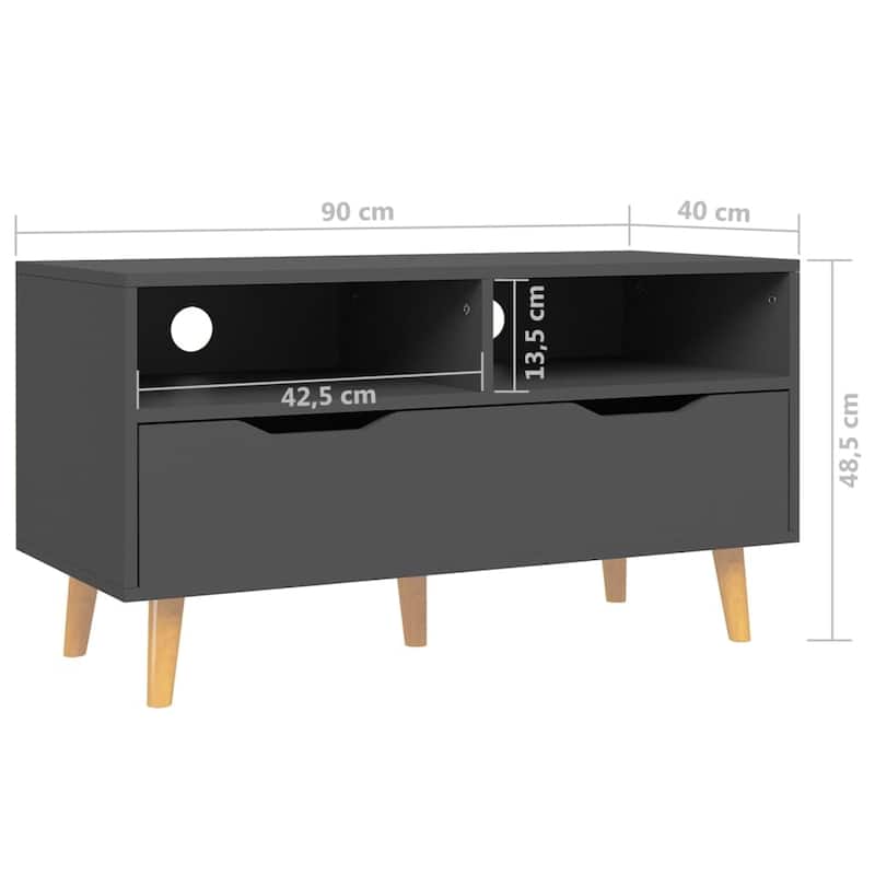vidaXL TV Stand TV Console Sideboard TV Unit Home Media Unit Engineered Wood - 35.4" x 15.7" x 19.1"