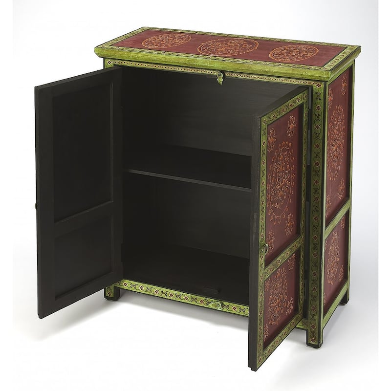 HomeRoots Disha Hand Painted Chest - 30.00 in. x 36.00 in. x 13.00 in.