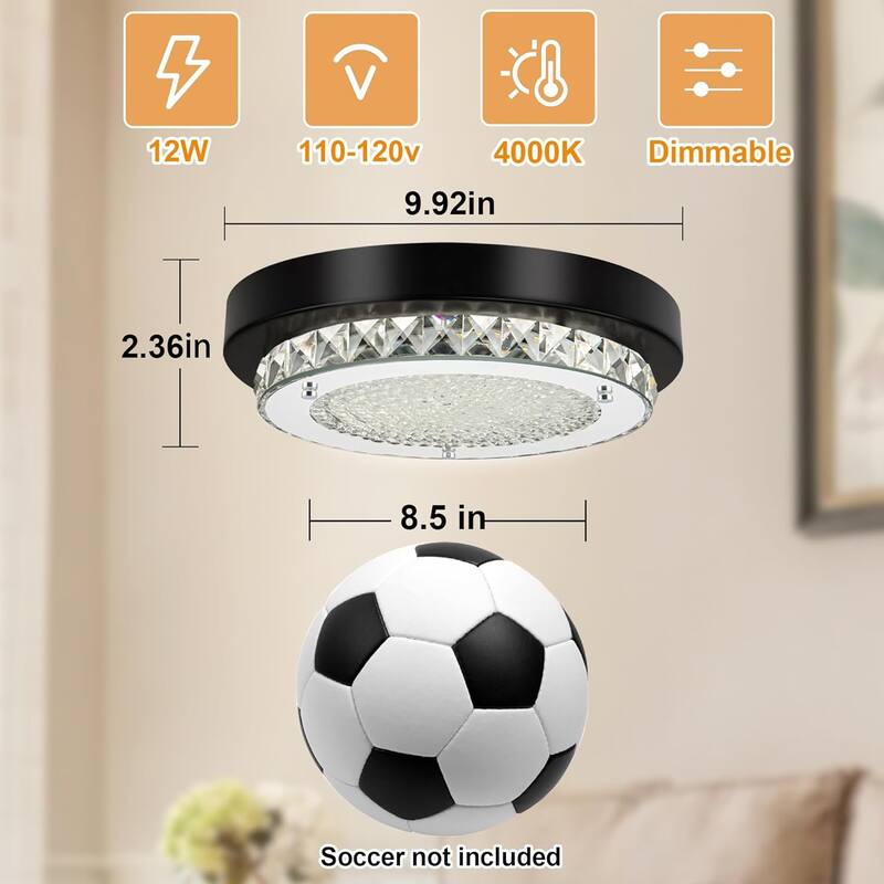 Led ceiling light black flush mount light glass, metal, crystal hallway lights