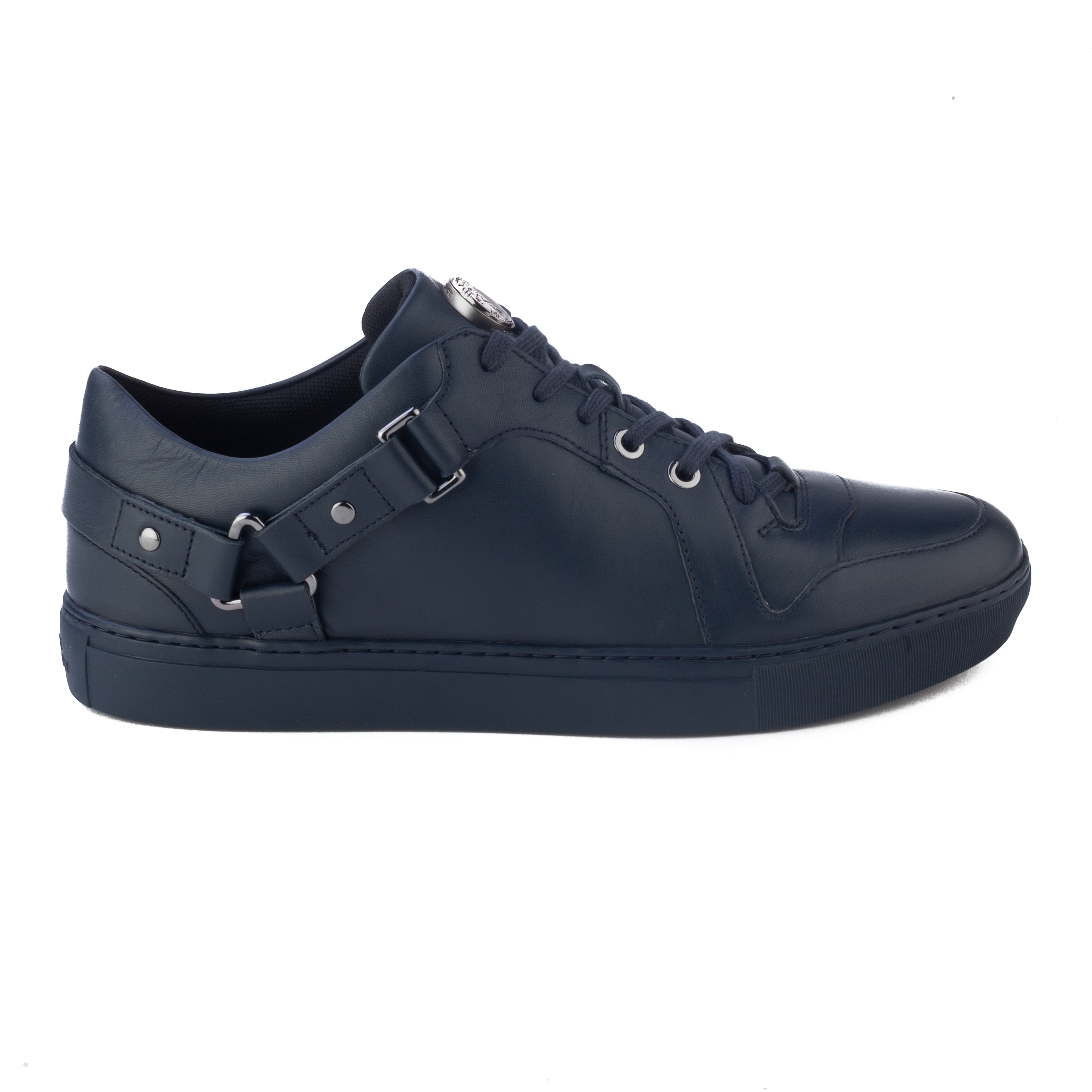 navy blue versace shoes