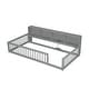 preview thumbnail 32 of 37, Twin XL Size Wood Daybed with Bedside Storage Cabinets, Modern Kids Floor Bed Frame with Charging Station
