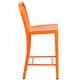 preview thumbnail 76 of 116, 2 Pack 24'' High Metal Indoor-Outdoor Counter Height Stool w/ Vertical Slat Back