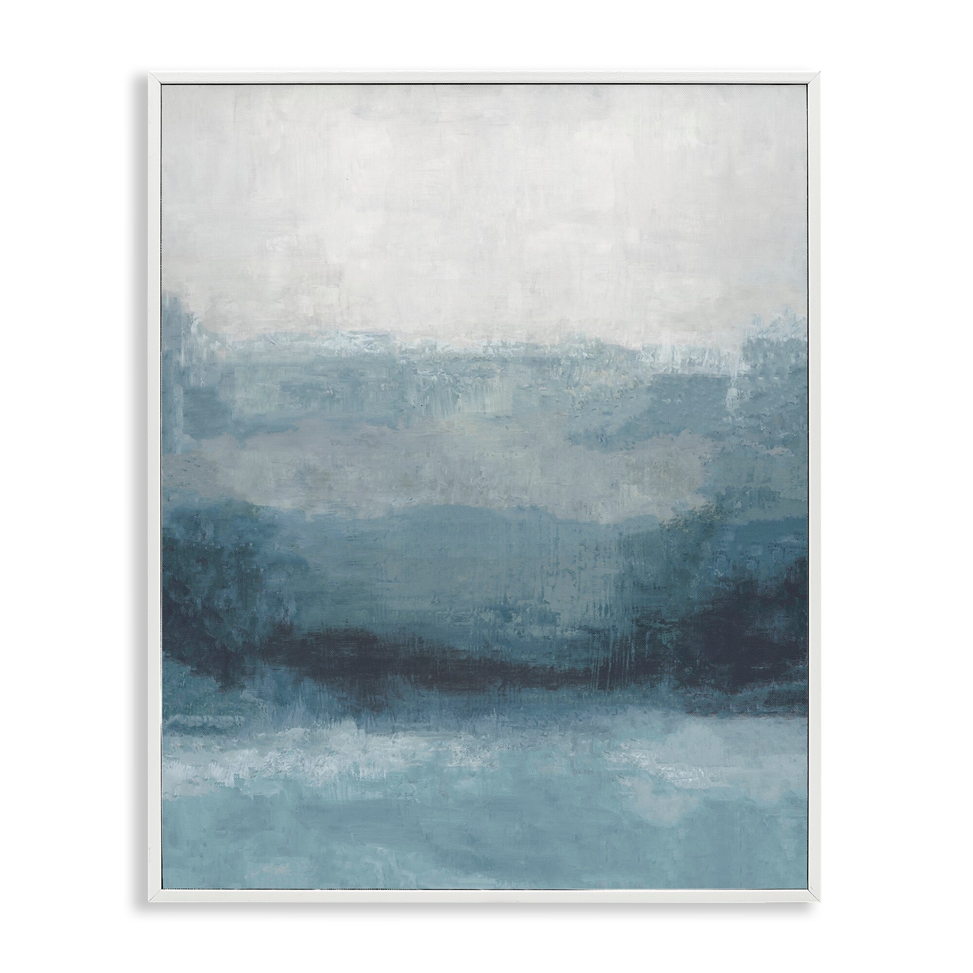 Stupell Misty Blue Gradient Framed Giclee Art Design By Hannah Dawson
