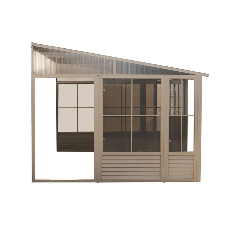 Florence - Wall Mounted Solarium 10x12 Metal Roof