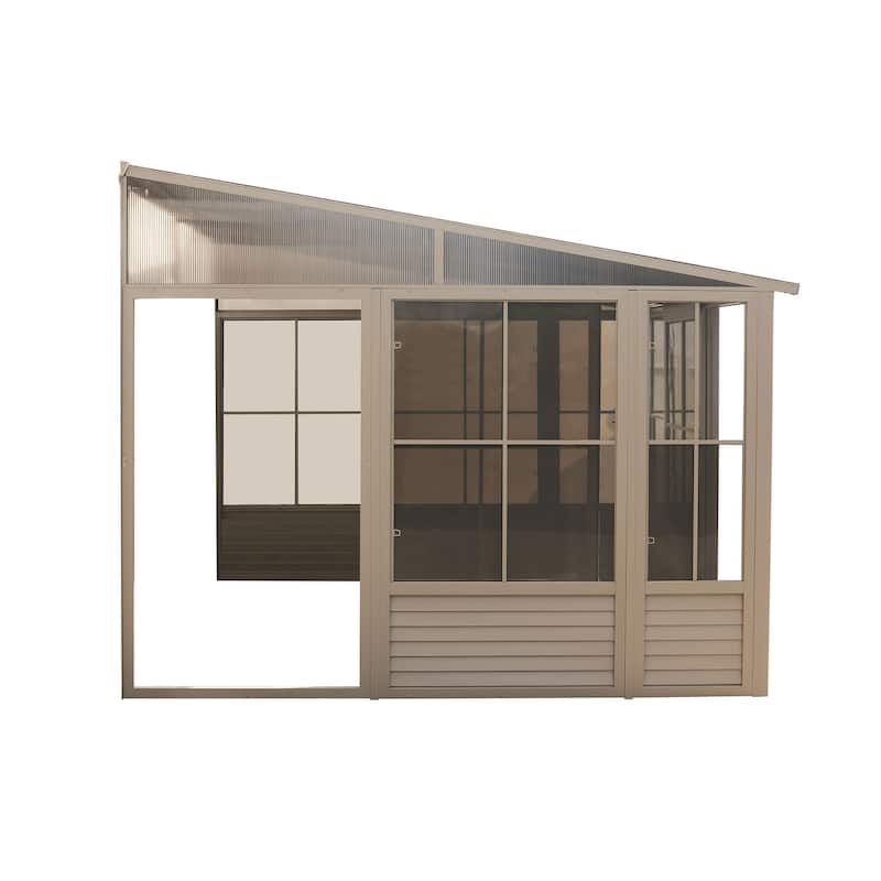 Florence - Wall Mounted Solarium 8x16 Metal Roof