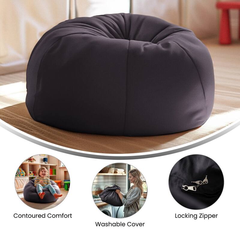 Small Refillable Bean Bag Chair for Kids and Teens