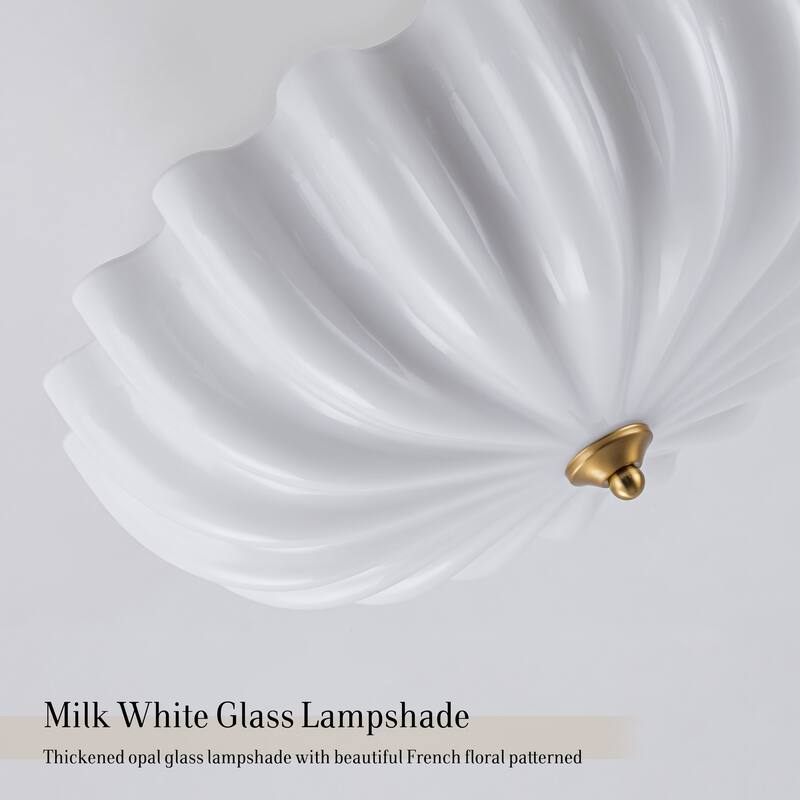 Starsky 3-Light 15.74in.W Opal Glass Flush Mount