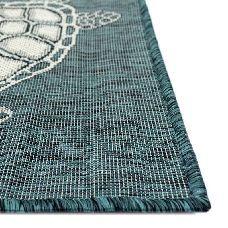 Liora Manne Carmel Collection Sea Turtles Indoor/ Outdoor Area Rug