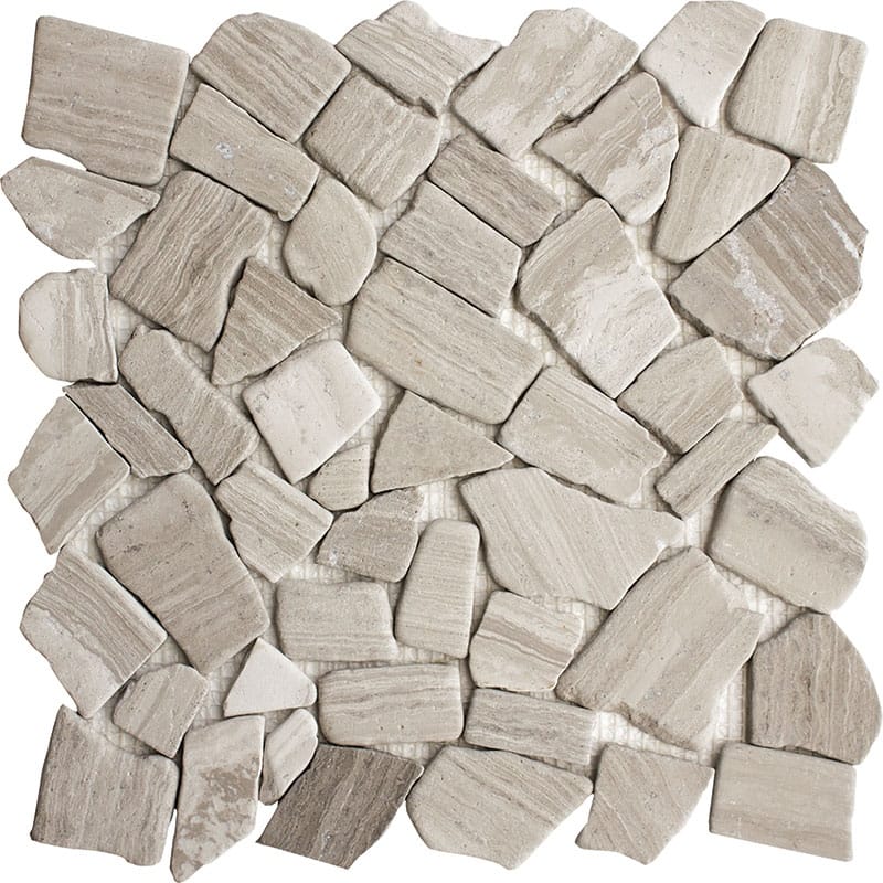 Slatewood Marble Puzzle Tumbled Mosaic Tile