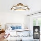 preview thumbnail 16 of 20, Bella Depot 3-Light Flush Mount Ceiling Fan with Dimmable LED Light and Remote APP Control for Children