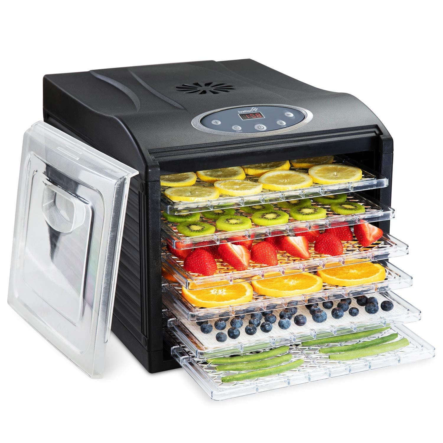 Ivation Food, Fruit & Jerky Dehydrator Machine - Black - Bed Bath