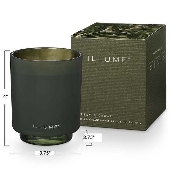 dimension image slide 13 of 14, ILLUME Noble Holiday Balsam & Cedar Candle