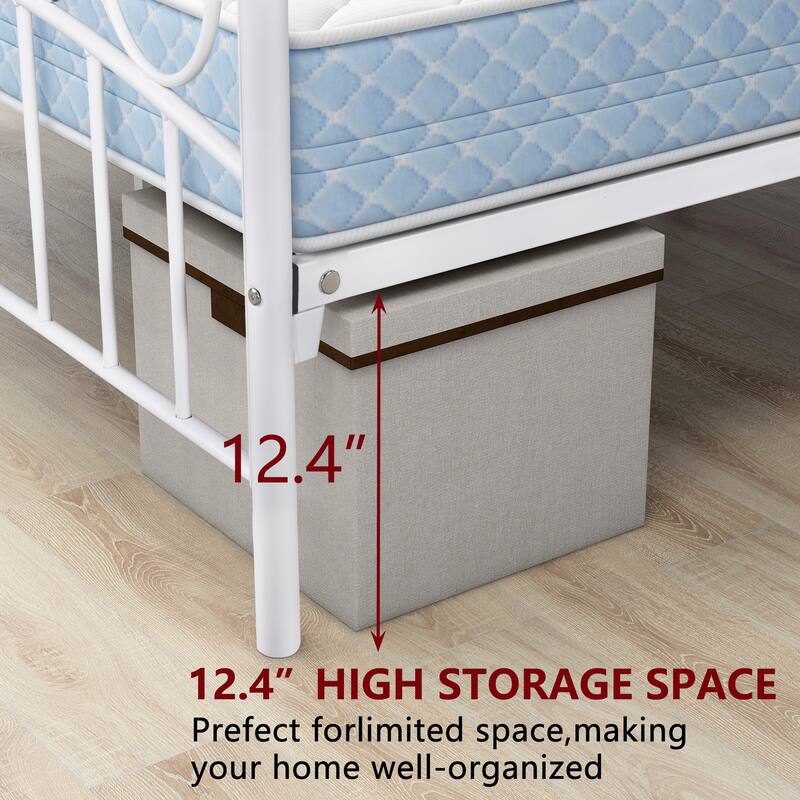 Bed Frame with Headboard and Footboard