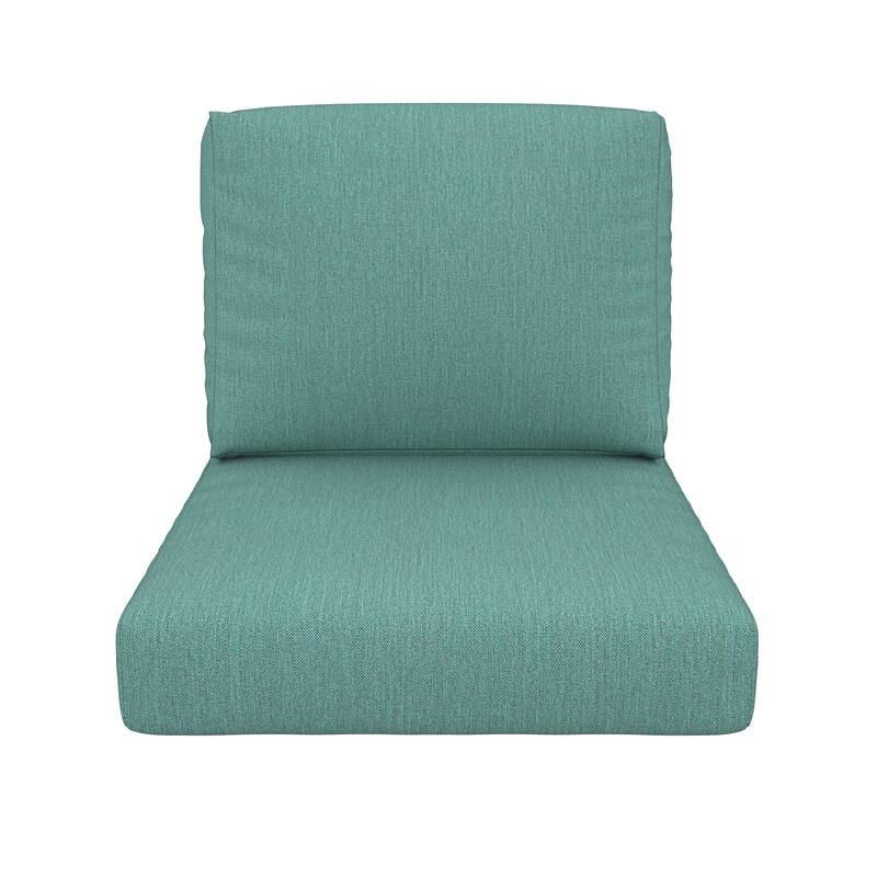 Sunbrella Outdoor Deep Seating Cushion - 25" W x 25.5" D x 5" H - Seat 25 x 25.5 x 5 Back 25 x 17 x 5 - Cast Breeze