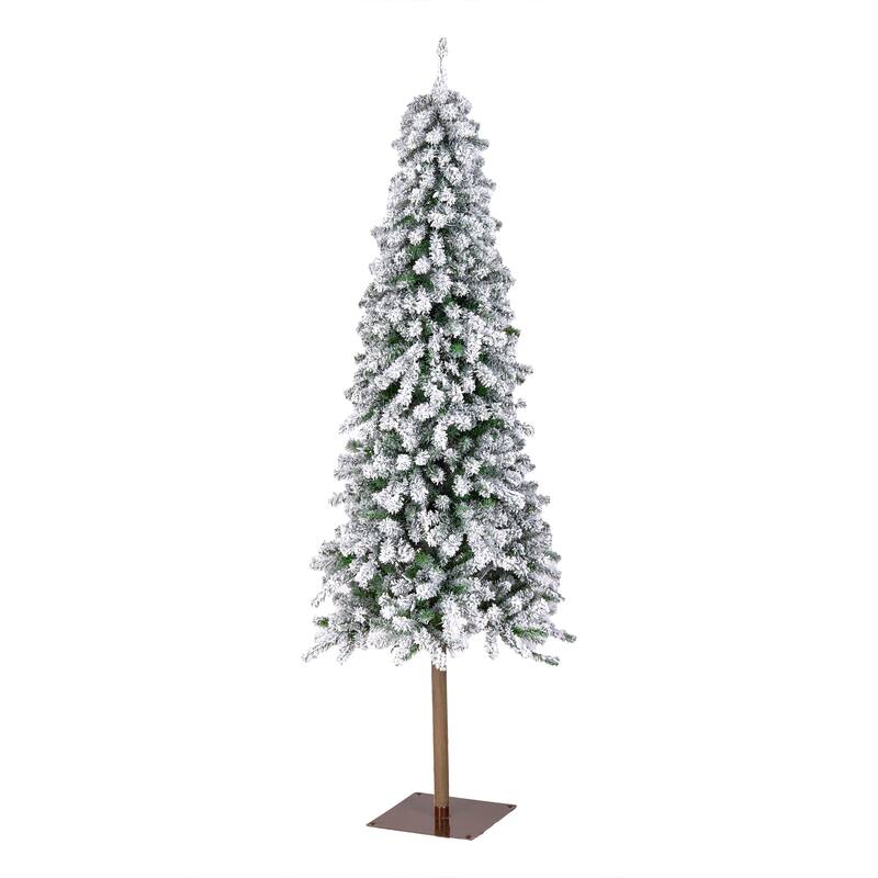 National Tree Company 6.5 ft. Pre-lit Flocked Grand Alpine Artificial Christmas Tree with 200 Clear Lights - 6.5 Foot