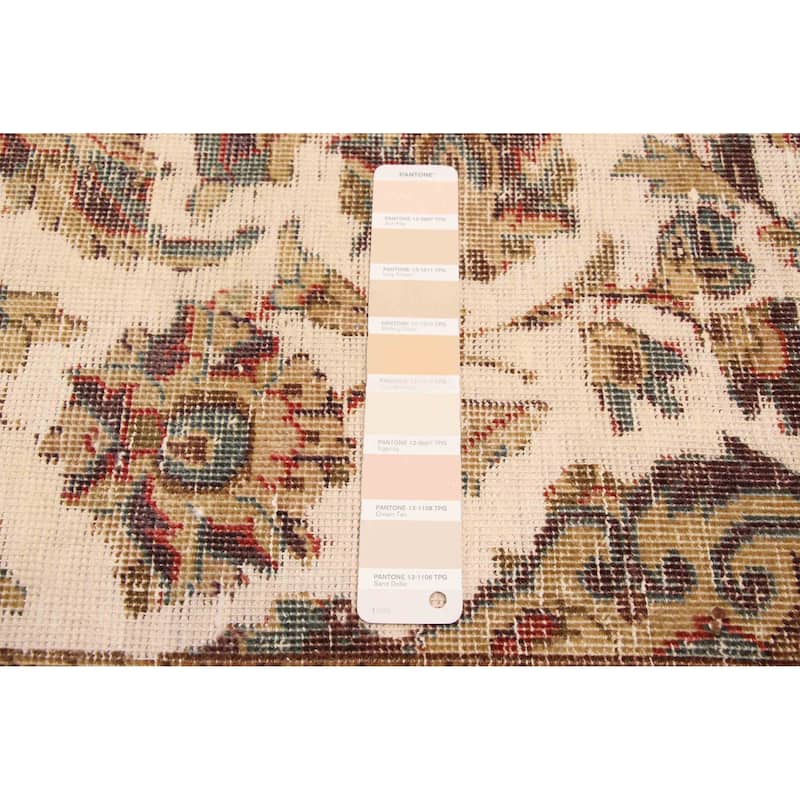 ECARPETGALLERY Hand-knotted Antalya Vintage Cream Wool Rug - 7'9 x 11'4