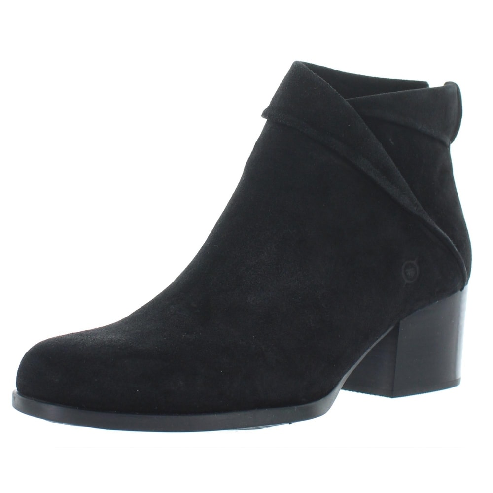 born black suede booties