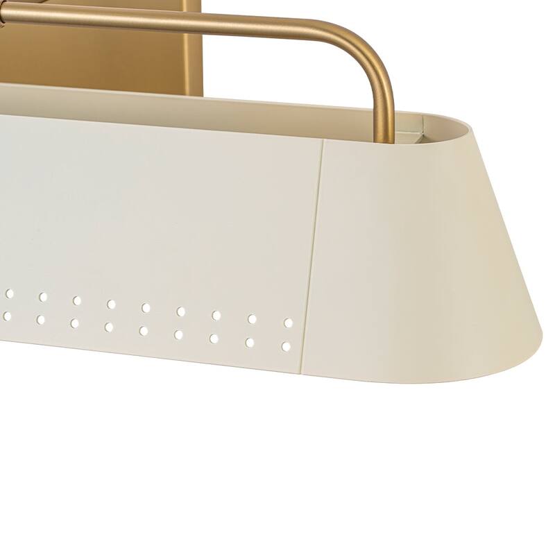 Scandinavian Artful Ivory Iron Shade Picture Light Vanity Lamp - 18.5 inches